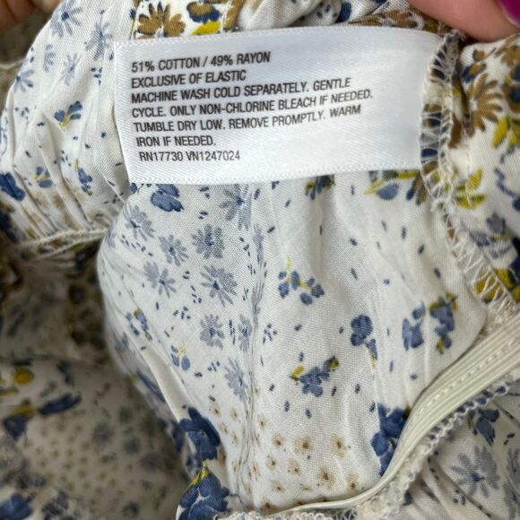 NWT Women's Floral Print Long Sleeve Ruched Button-Up Reese Bulstein Xs #497 - Picture 11 of 12